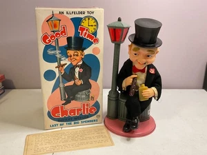 GOOD TIME CHARLIE VINTAGE TIN TOY BATT OPP 1950'S WITH ORIG BOX! BARWARE Working - Picture 1 of 18