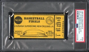 Boleto de las Finales de la NCAA 1982 Michael Jordan ganador del juego PSA 3 en muy buena condición Pop 9 auténtico - Imagen 1 de 3