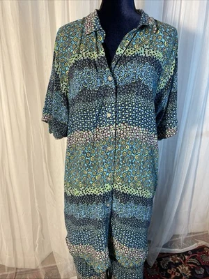 Pijama estampado floral Josie Natori 2 piezas conjunto de salón multicolor rayón grande rayón Foto 1 de 4