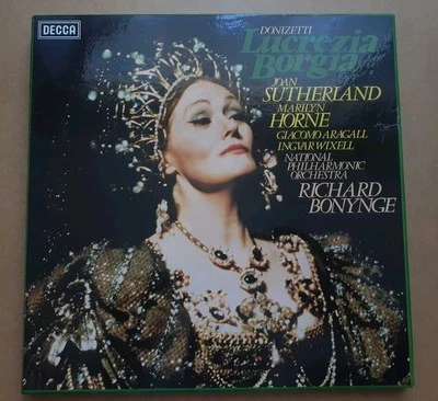 Donizetti - Lucrezia Borgia with Joan Sutherland, 3 LP Box Set & Booklet - Image 1 of 4