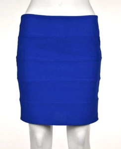 NEW Millau Skiirt Size M Blue Solid Pencil Cotton Above Knee Casual NWT - Picture 1 of 5