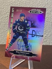 2021-22 UPPER DECK STATURE - ELIAS PETTERSSON GRAVITAS AUTO #6/10 - BEAUTY!!