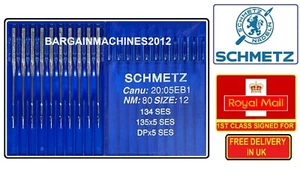 SCHMETZ DPX5SES 135X5SES 134SES NM:80 SIZE:12 INDUSTRIAL SEWING MACHINE NEEDLE - Picture 1 of 4