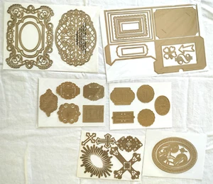 Anna Griffin Dies Cut LOT Crosses Concentric Impressions Frames - Picture 1 of 6