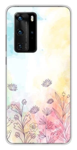 Coque en silicone imprimée compatible Huawei P40 Pro Watercolor flowers - Picture 1 of 3