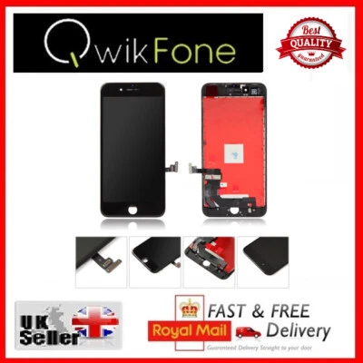 QWIKFONE For Apple iPhone 8 Plus A1864 A1897 A1898 Black LCD Screen Replacement Display