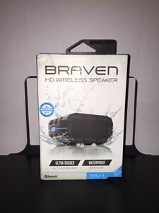 Braven BRV-1 Bluetooth Waterproof Rugged Wireless Speaker - Black and Cyan