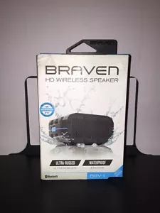 Braven BRV-1 Bluetooth Waterproof Rugged Wireless Speaker - Black and Cyan - Picture 1 of 3