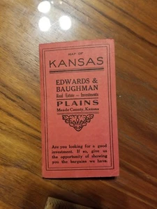 1908 Antique KANSAS State Map County real estate sales - Picture 1 of 7