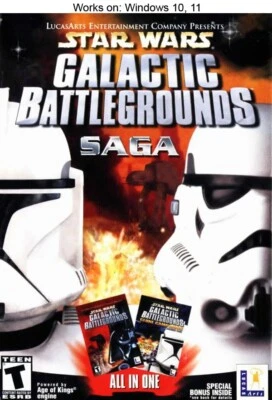 Star Wars: Galactic Battlegrounds Saga Juego PC Windows 10 11 Campañas Clon Foto 1 de 2