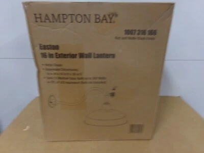 Lanterna Hampton Bay Easton Wall 16 polegadas exterior sombra de metal 1007 316 166 NOVA - Imagem 1 de 3