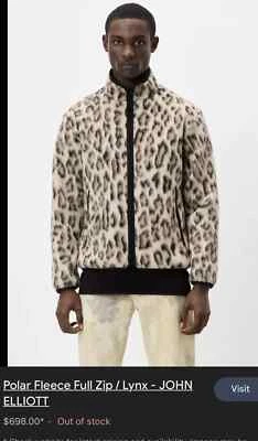 Original $698 Size 3/L JOHN ELLIOTT Reversible ZIP JACKET IN LYNX WOOL Foto 1 de 4