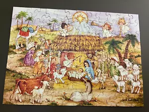 Manger Scene, Vintage Springbok children's puzzle, 100 pieces, complete - Picture 1 of 7