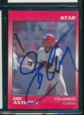 1989 Star #1 Eric Anthony Columbus MudCats Signed Autograph (AK35) SWSW