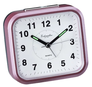 Eichmüller Quartz Analog Wecker Pink mit Weckwiederholung Licht und Leuchtmasse - Bild 1 von 4