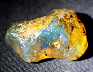 Excellent Natural Dominican Clear Yellow Blue Amber Rough Specimen 40mm 9.6g - Picture 1 of 17