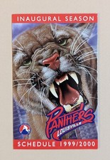 1999-2000 Louisville Panthers Hockey Pocket Schedule AHL 🏒🥅
