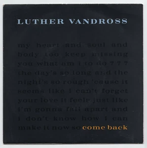(U875) Luther Vandross, Come Back - 1989 - 7 inch vinyl - Picture 1 of 2