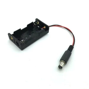 3V Volt 2X AA BIS 5,5mm x 2,5mm DC Netzteil Stecker Batteriehalter Gehäuse Box Basis - Bild 1 von 4