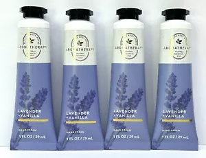 4 BATH & BODY WORKS AROMATHERAPY LAVENDER VANILLA HAND CREAM LOTION 1 OZ TRAVEL - Picture 1 of 1