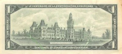 Canada  $1  1867 1967  Plate 16  Que. II  Commemorative  Circulated Banknote RRF - Image 1 of 2