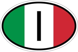 Aufkleber Sticker Flagge Oval Ländercode I Italien - Bild 1 von 1