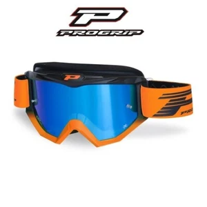 PRO GRIP ATZAKI GOGGLES FLO ORANGE / BLACK with MIRRORED LENS MX ENDURO OFF ROAD - Picture 1 of 1