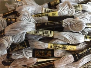 2 Skeins DMC Embroidery Floss 100% cotton 8.7 yds GRAYS - Picture 1 of 13