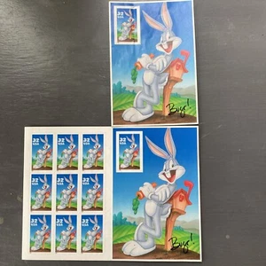 USPS 1996 Bugs Bunny Looney Tunes 32ct Stamps Pane of Ten + 1 - Picture 1 of 2