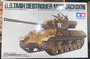 Tamiya U.S. Tank Destroyer M36 Jackson Kit No. 30035 Motorized Complete - Picture 1 of 3