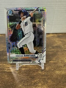 2021 Bowman Chrome Mega Mojo 1st Cristian Santana #BCP-186 Tigers - Picture 1 of 2