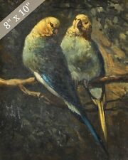 Vintage Parrot Bird Painting Reproduction Giclee Print 8x10 on Fine Art Paper