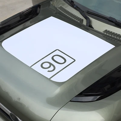 Calcomanía gráfica blanca 90 panel capó para Land Rover Defender 90 2020-2024 Foto 1 de 4