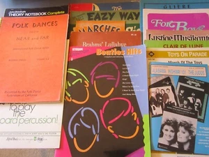 Piano Songbooks 14pc Beatles, Theory, Lessons, Country Hits, Dance, Boogie, more - Picture 1 of 14