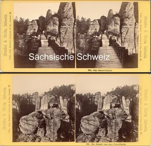 18 Stereofotos von der Sächsischen Schweiz Dresden Motive um 1900 Lot 4 - Bild 1 von 1