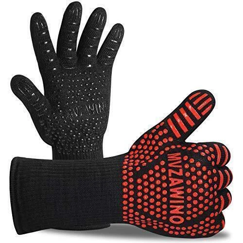 Premium BBQ Gloves 1472°F Extreme Heat Resistant Oven Gloves Grilling Gloves w