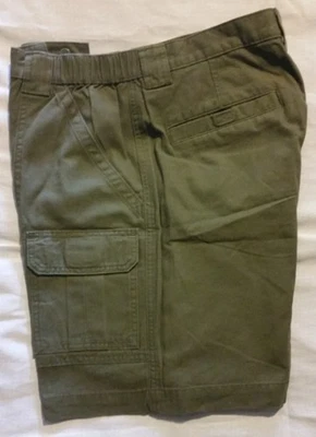Pantalones cortos cargo SAVANE para hombre - talla 34, color: verde camuflaje-bronceado, 100 % algodón Foto 1 de 3