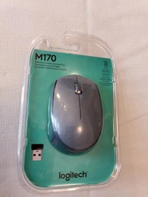 Logitech M170 Wireless Mouse Ambidextrous Blue Grey - Image 1 of 4
