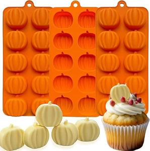 Silicone Shaped Candy Mold Chocolate Gummy Ice Assorted Shapes Fall Holidays NEW - Picture 1 of 9