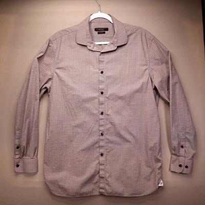 Camisa de vestir John Varvatos para hombre talla L grande calce ajustado roja manga larga con botones Foto 1 de 4
