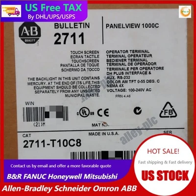Allen-Bradley 2711-T10C8 1000 COLOR TERMINAL 10.4-IN AB 2711 T10C8 US Free Tax - Image 1 of 4