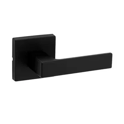 Manija cuadrada de puerta de pasillo/armario negro mate Kwikset 720SALSQT-514 Singapur Foto 1 de 2