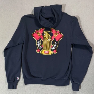 Atlanta Braves Campeón Serie Mundial De Colección MLB Béisbol Sudadera con Capucha Chaqueta S Foto 1 de 4
