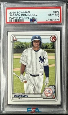 Jasson Dominguez 2020 Bowman Paper Prospects 1st Bowman PSA 10 Yankees #BP8 Foto 1 de 2