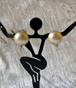 Vintage Trifari Kunstperlen Clip auf Ohrringe - Bild 1 von 4