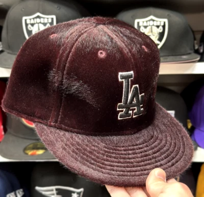 Бейсболка New Era Dodgers темно-бордовая винтажная 59FIF | размер 7 1/8 - Изображение 1 из 2