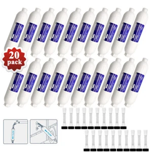 RV Camper Inline Water Filter Reduce Chlorine&Odor,20Pk RV Camping Water Filter - Picture 1 of 15