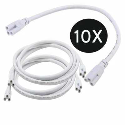 10X Integrated LED Tube T8 T5 Connector Cords Cable 1ft 30cm 3.28ft 50cm 100cm - Image 1 of 4
