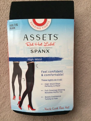 Spanx BBW sz 7/G Black High-Waist  Shaping Tights Style 1838 NWT - Image 1 of 4