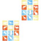  24 Pcs Animal Stencils Scrabooking Drawing Rulers Kids for Child to Stretch
